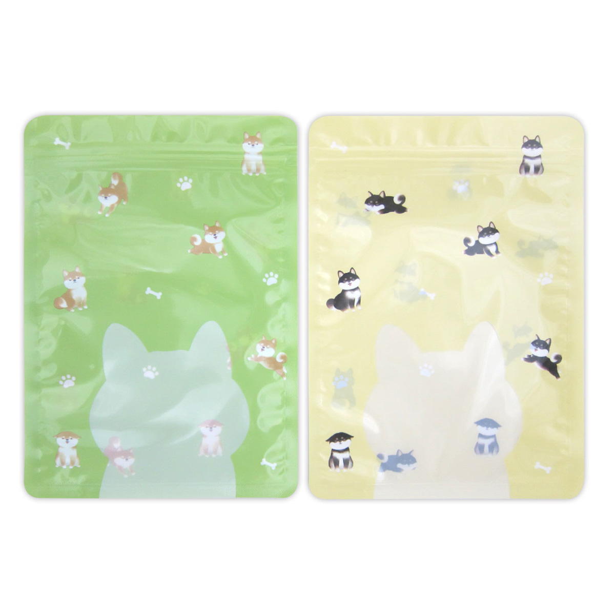 【まとめ買い】ジッパーバッグ 柴犬柄 4枚 0915/309037