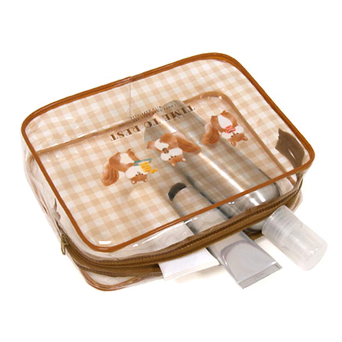 【まとめ買い】パイピングクリアポーチリスカフェ BR 0936/309049