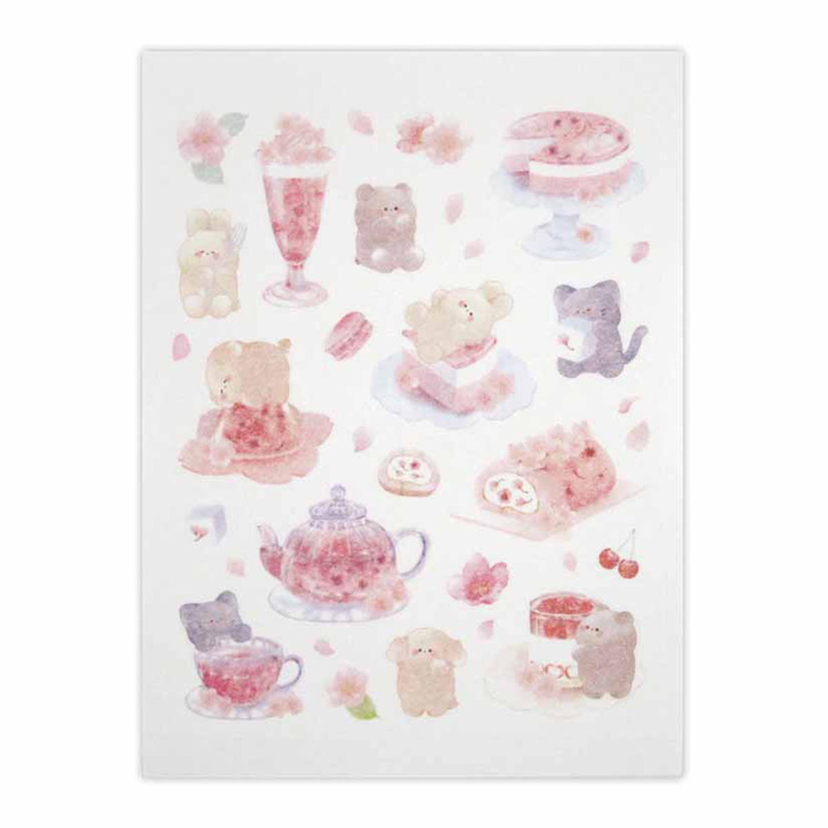 【まとめ買い】マスキングダイカットシール 桜巡り SE スイーツ柄 80片 0915/309527