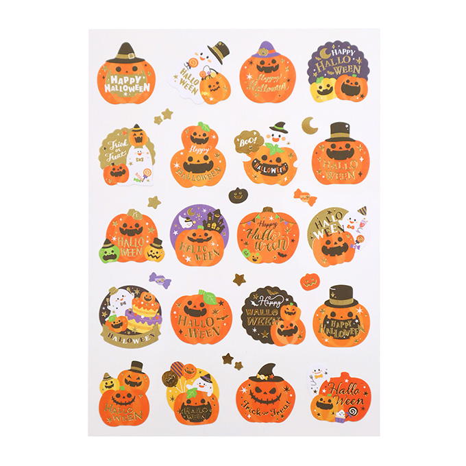 【まとめ買い】ラッピングシール 箔押し キラキラハロウィン 0911/309913