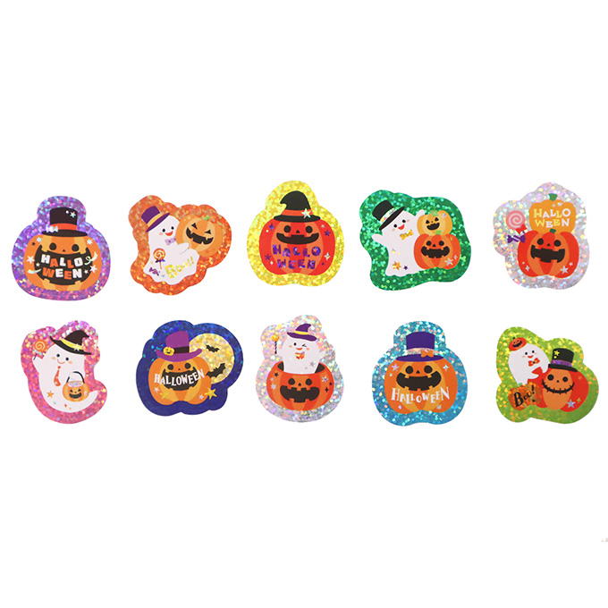 【まとめ買い】フレークシール ホログラム 30P ハロウィン 0911/309916