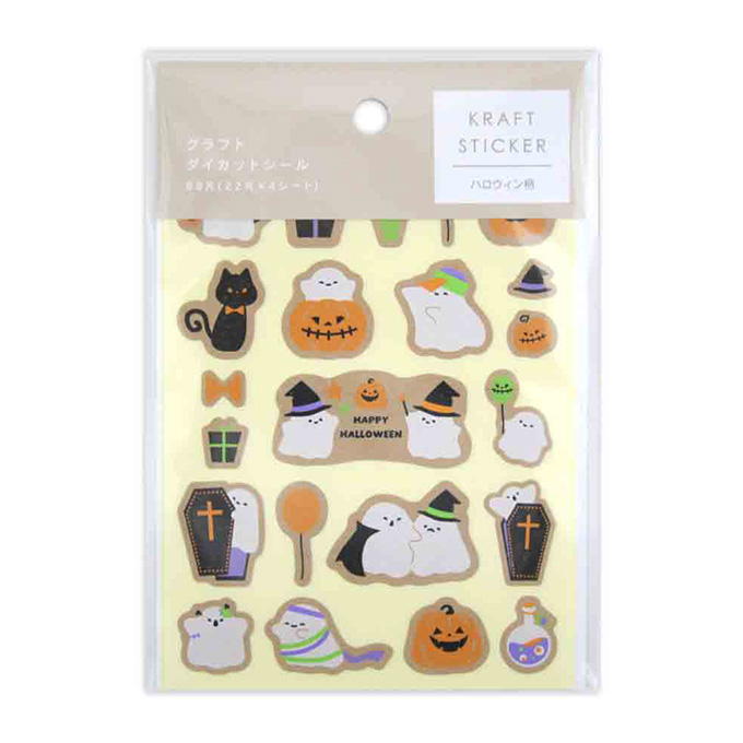 【まとめ買い】クラフトダイカットシール ハロウィン柄 88片 0915/309925