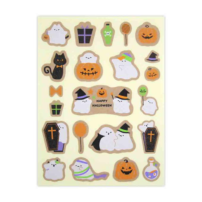 【まとめ買い】クラフトダイカットシール ハロウィン柄 88片 0915/309925