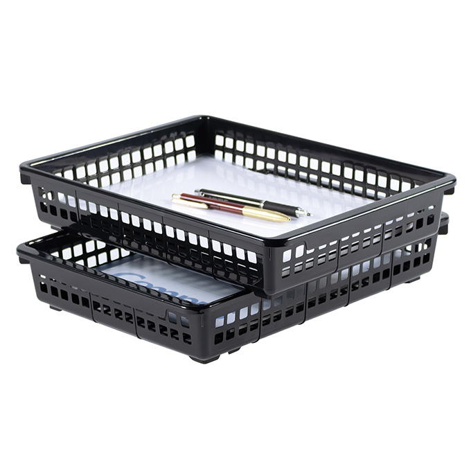 【まとめ買い】A4スタッキングバスケット浅型 BK 0775/311903