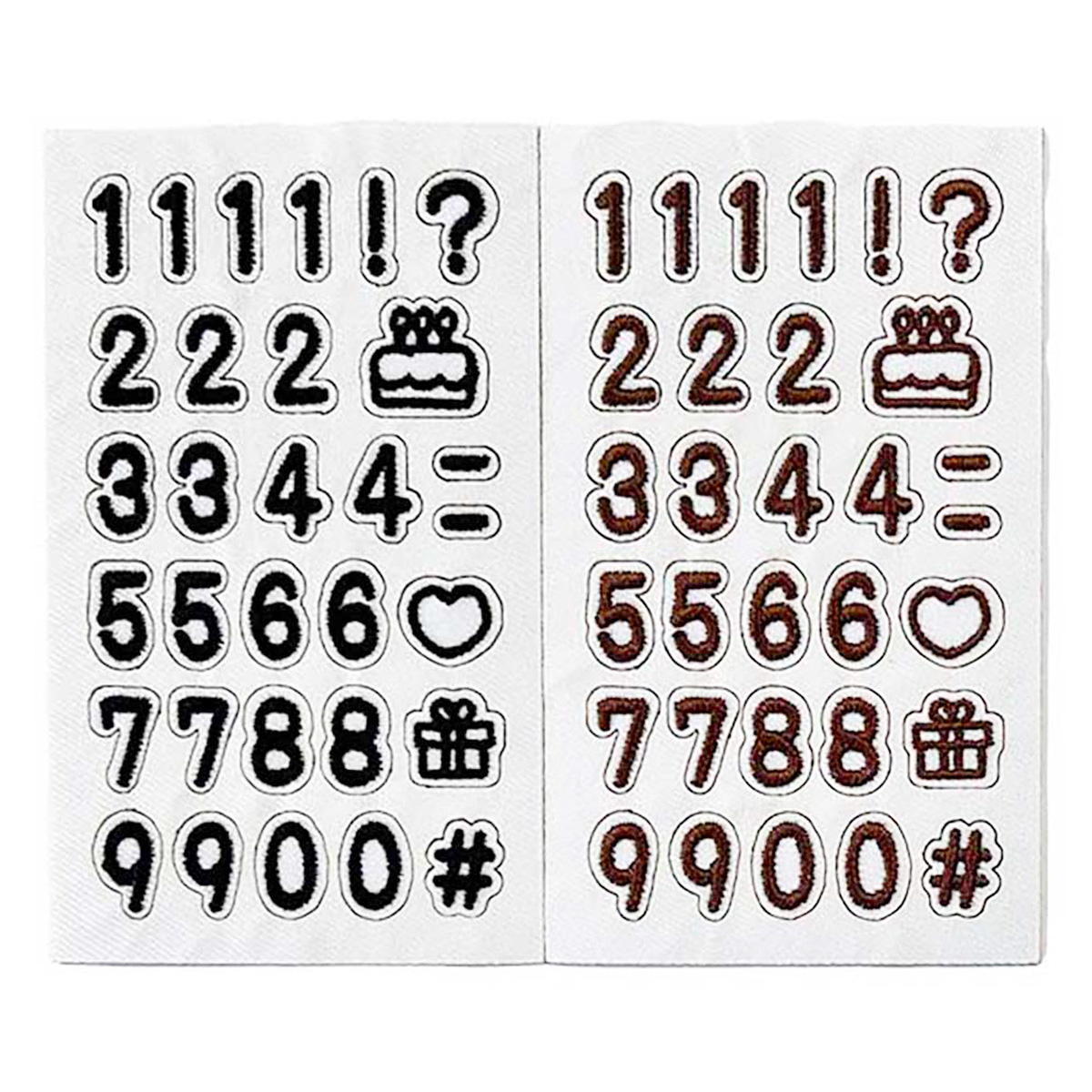 まとめ買い】刺しゅうワッペンシート数字・記号1535/312359 | ワッツ