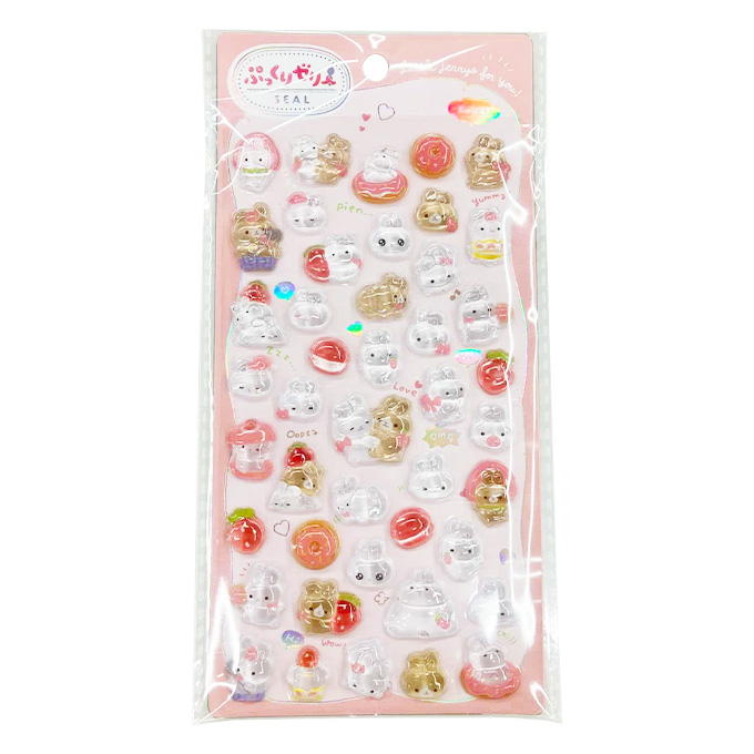 【まとめ買い】ぷっくりゼリーシール うさぎ 0960/313050