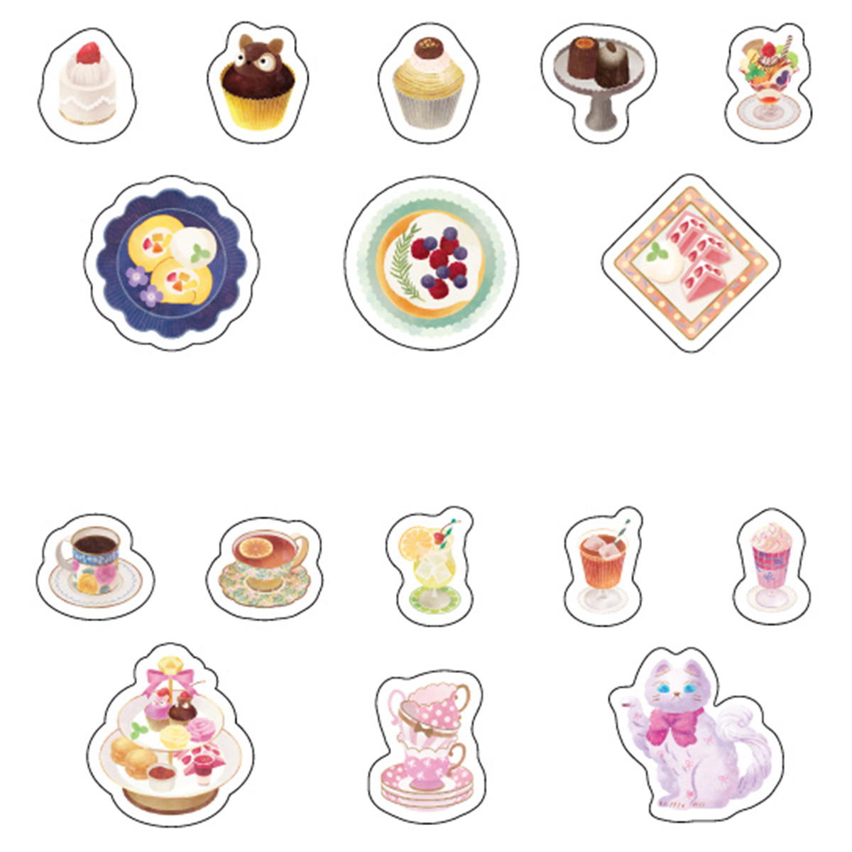 【まとめ買い】フレークシール 24P ときめくおやつ時間 0356/313673