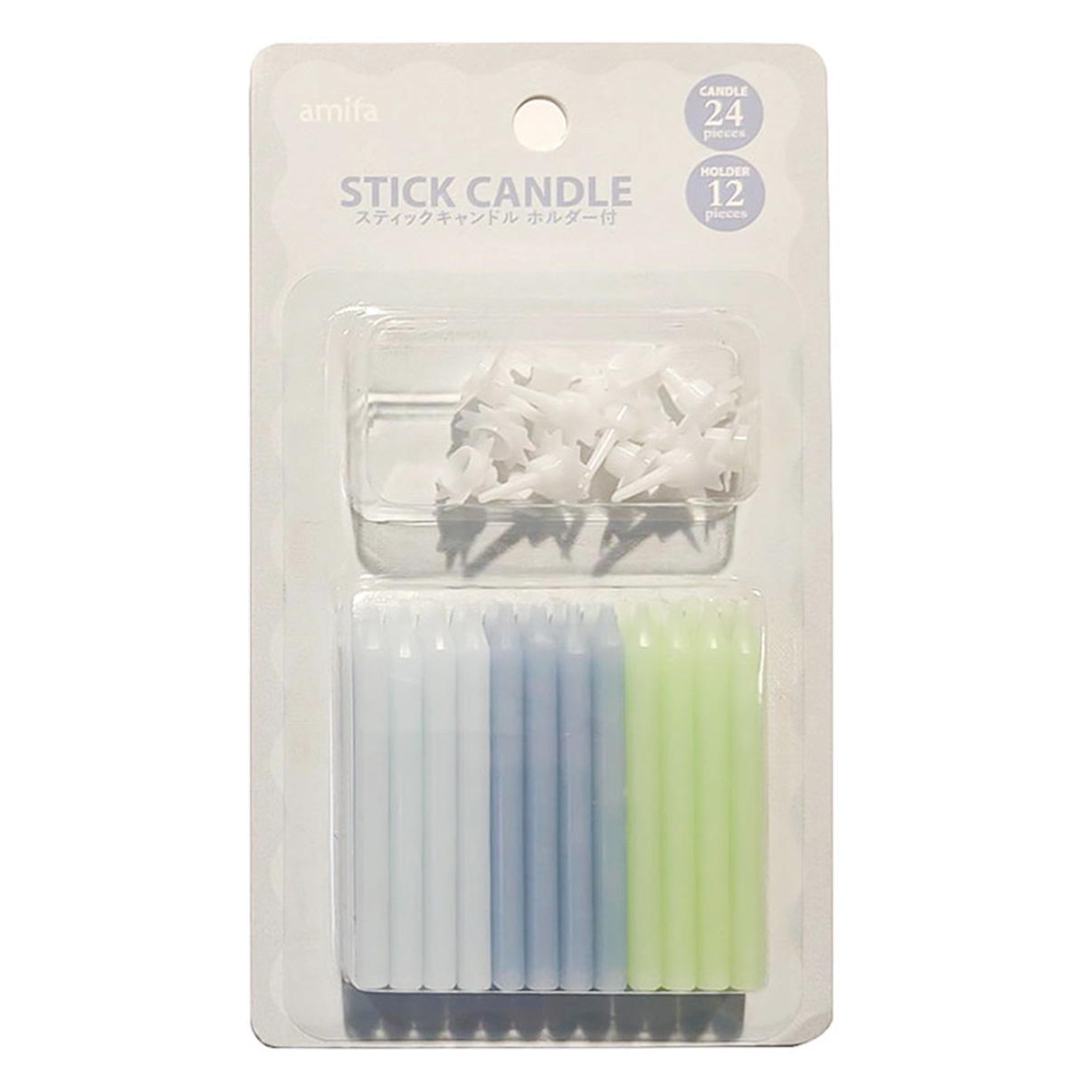 【まとめ買い】スティックキャンドル 24P ニュアンスカラー 0356/313727