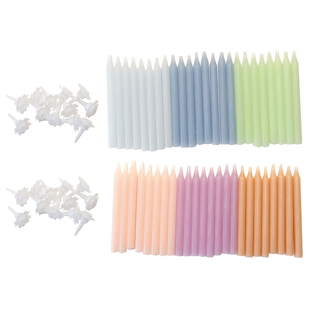 【まとめ買い】スティックキャンドル 24P ニュアンスカラー 0356/313727