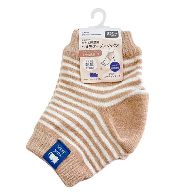 【まとめ買い】シェニールかかと保湿用ソックス BE 0834/314012