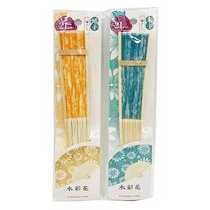 【まとめ買い】扇子21cm 水彩花 9001/314225