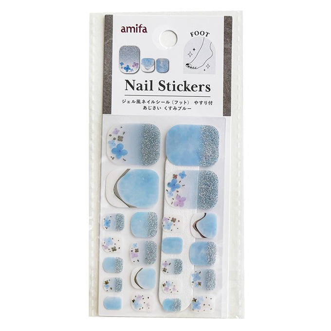 まとめ買い】ジェル風ネイルシール フット あじさい 0356/314287 | ワッツ