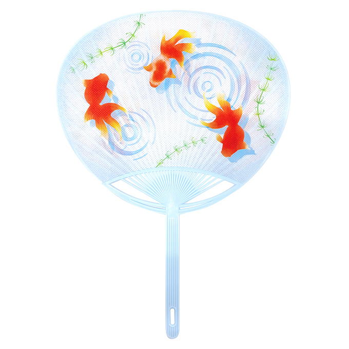 【まとめ買い】布うちわ 金魚 0808/314346