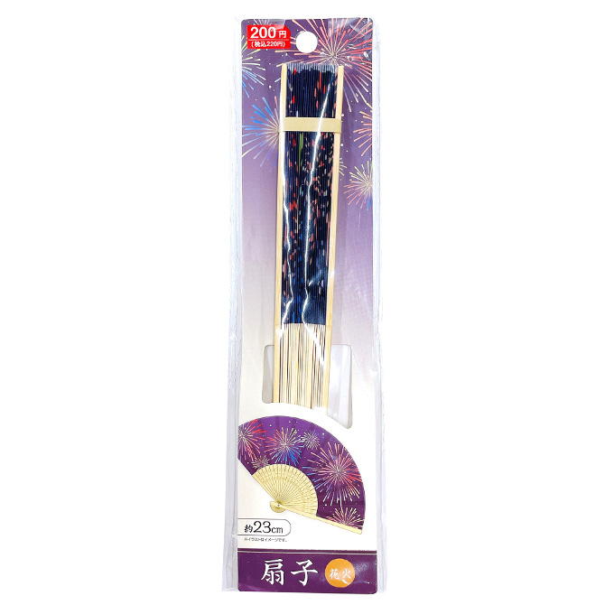 【まとめ買い】扇子23cm 花火 0808/314349