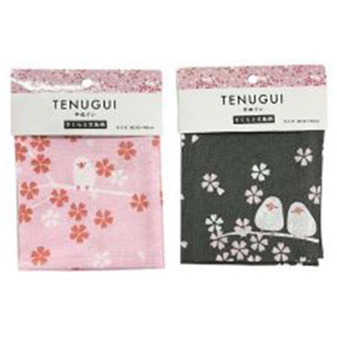 【まとめ買い】手ぬぐい さくらと文鳥柄 9001/314351