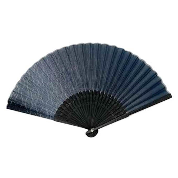 【まとめ買い】扇子23cm黒骨立涌デニム 9001/314396