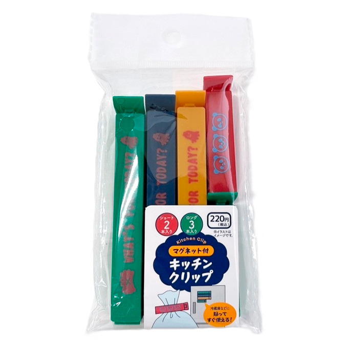 【まとめ買い】マグネット付キッチンクリップ L3P&S2P パンダ 0834/314899