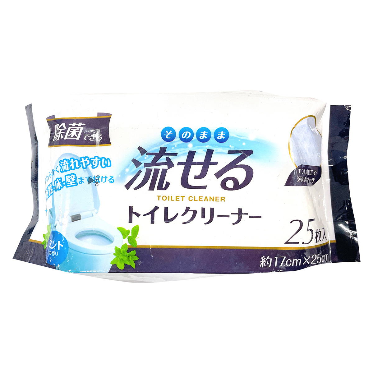 【まとめ買い】流せるトイレクリーナー 25枚入 ミントの香り 0808/315027