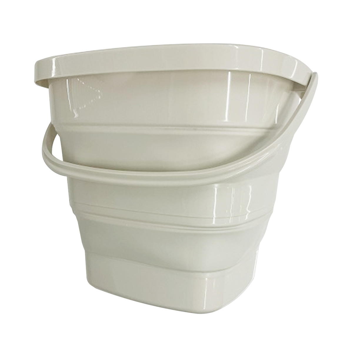 【まとめ買い】折りたたみバケツ 10L アイボリー 1635/315035