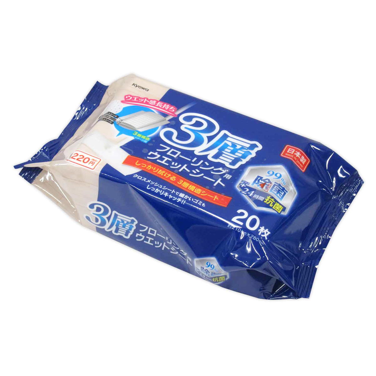 【まとめ買い】フローリング用3層ウエットシート 20枚 0915/315039