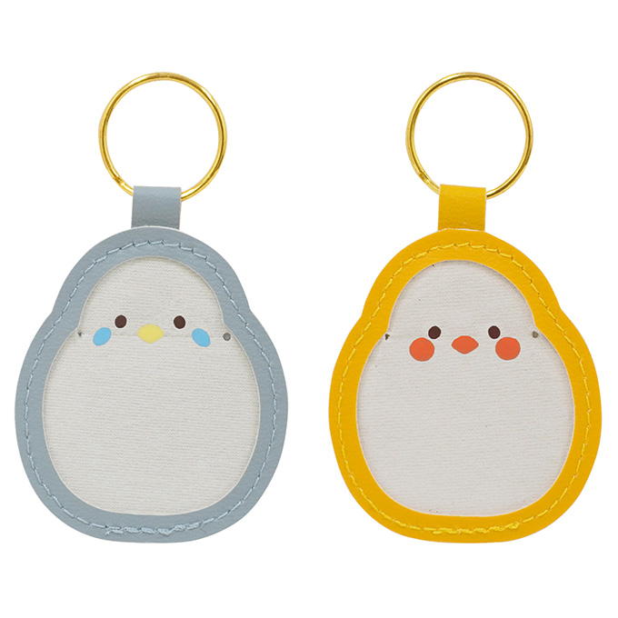 【まとめ買い】合皮鳥さんの羽根チャームインコ柄 0936/315276