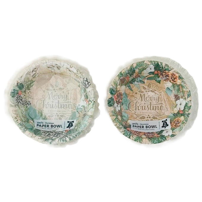 【まとめ買い】ペーパーボウル 5P ナチュラルクリスマス 0356/315811