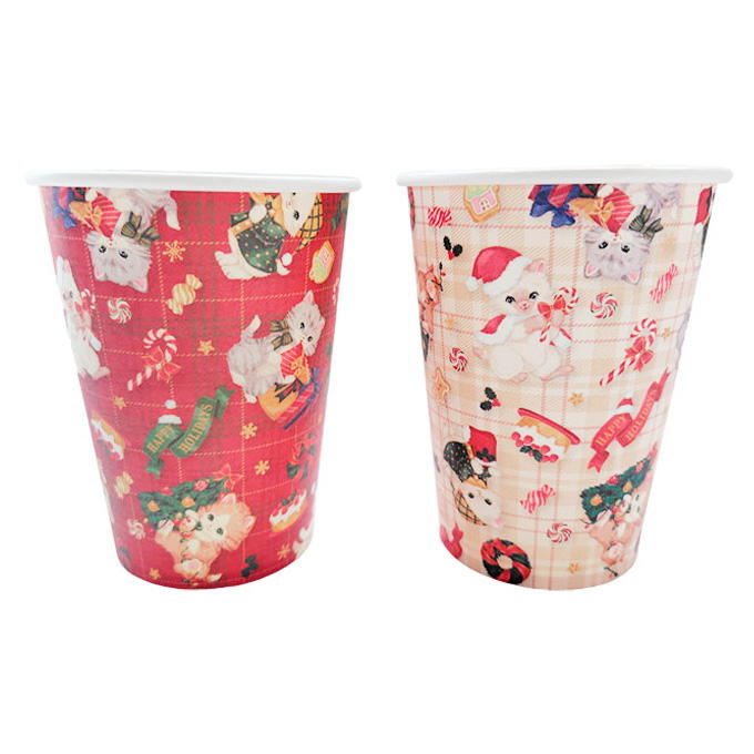 【まとめ買い】ペーパーカップ 260ml 9P ヴィンテージキャット 0356/315816