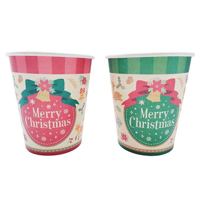 【まとめ買い】ペーパーカップ 200ml 10P クリスマスフォレスト 0356/315833