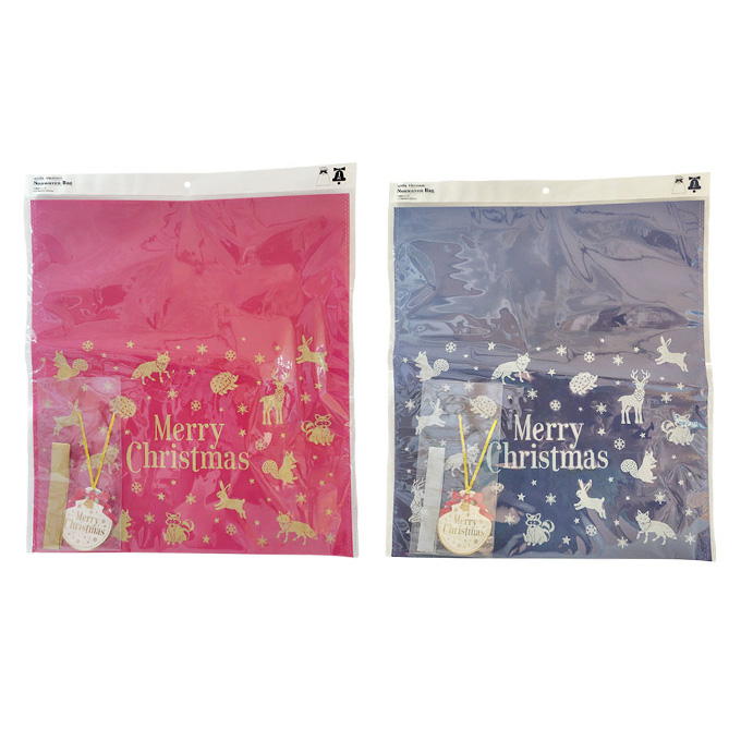 【まとめ買い】不織布バッグ L クリスマスフォレスト リボンタグ付 0356/315838