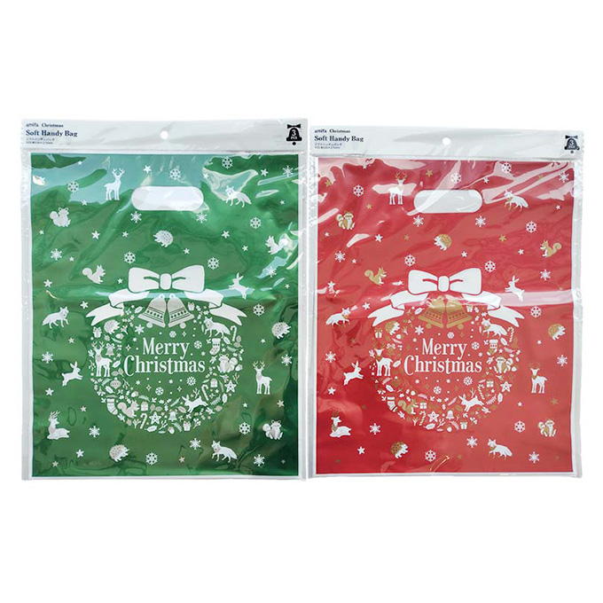 【まとめ買い】ソフトハンディバッグ L 3P クリスマスフォレスト 0356/315847