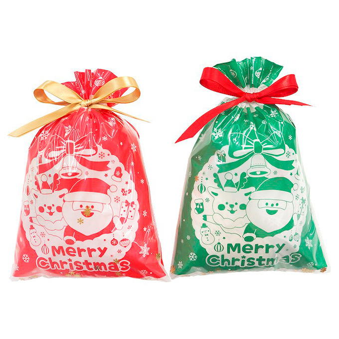 【まとめ買い】巾着バッグPE クリスマスリース 30×20cm 0911/315917