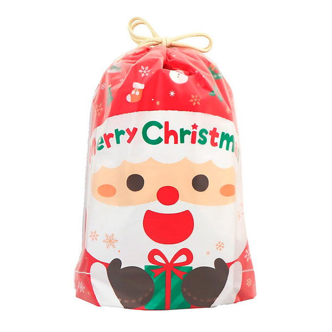 【まとめ買い】巾着バッグPE サンタ 37×27×9cm 0911/315921
