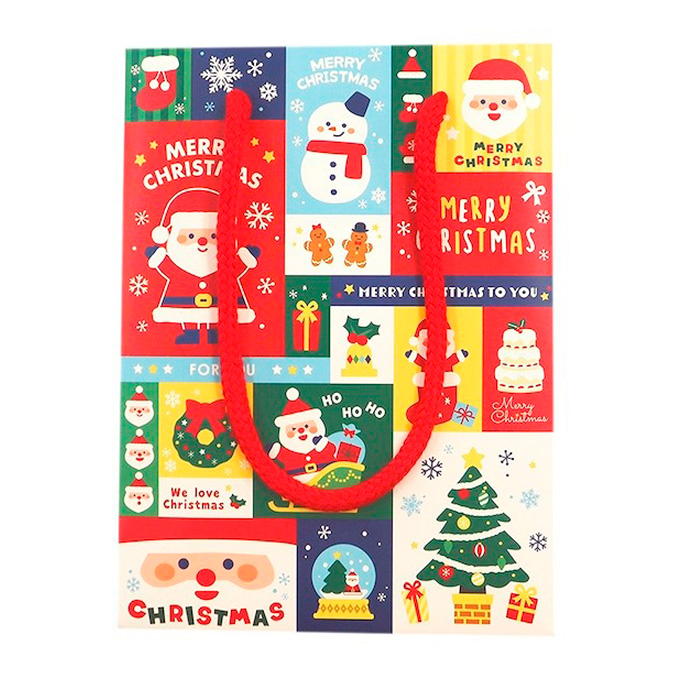 【まとめ買い】手提げバッグ クリスマスタイル 23×17×11cm 0911/315953