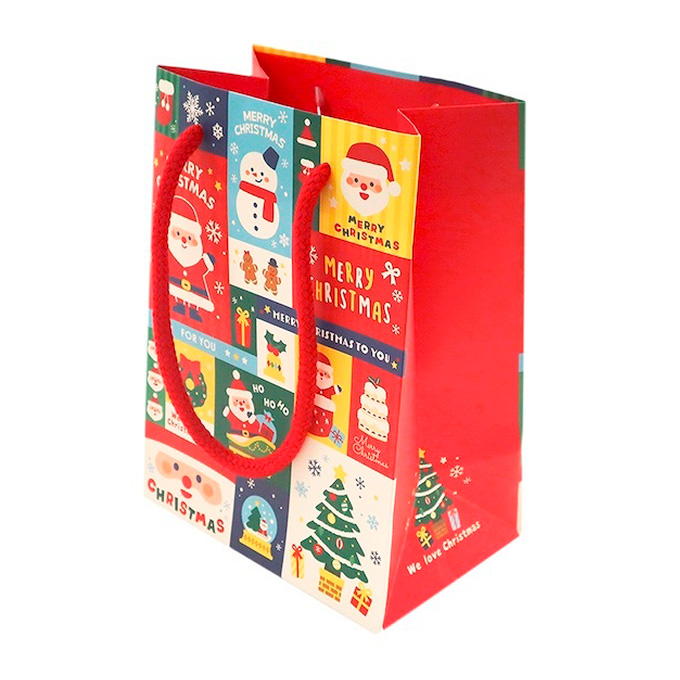 【まとめ買い】手提げバッグ クリスマスタイル 23×17×11cm 0911/315953