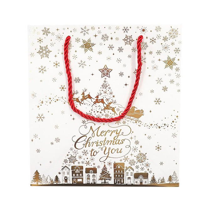 【まとめ買い】手提げバッグ クリスマス 28×26×14cm 0911/315954