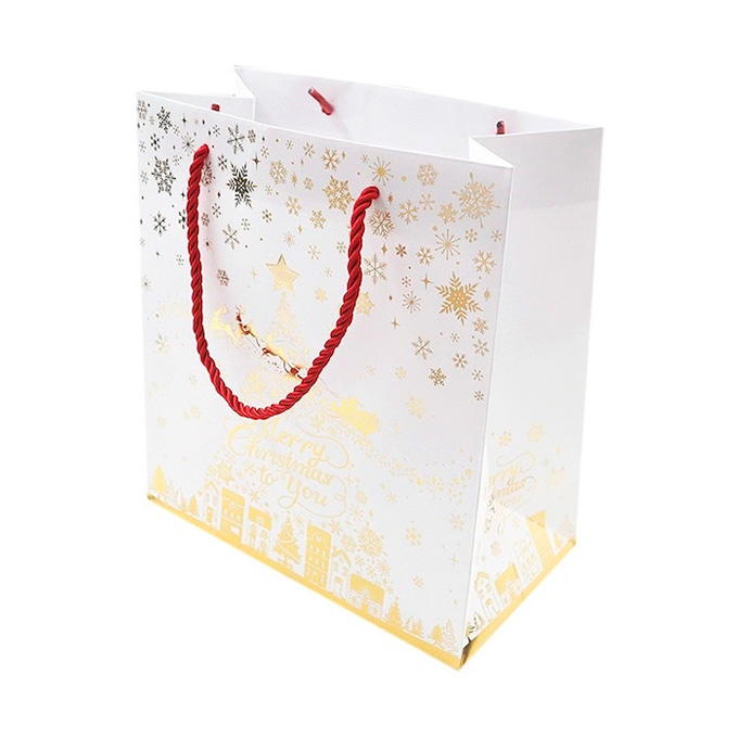 【まとめ買い】手提げバッグ クリスマス 28×26×14cm 0911/315954