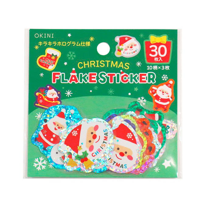【まとめ買い】フレークシール 30P カラフルクリスマス 0911/315960