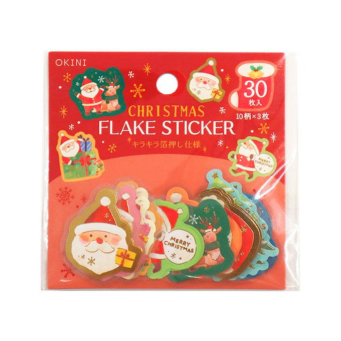 【まとめ買い】フレークシール 30P ほんわかクリスマス 0911/315961