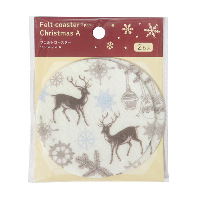 【まとめ買い】フェルトコースター 2P クリスマス A 0599/316095