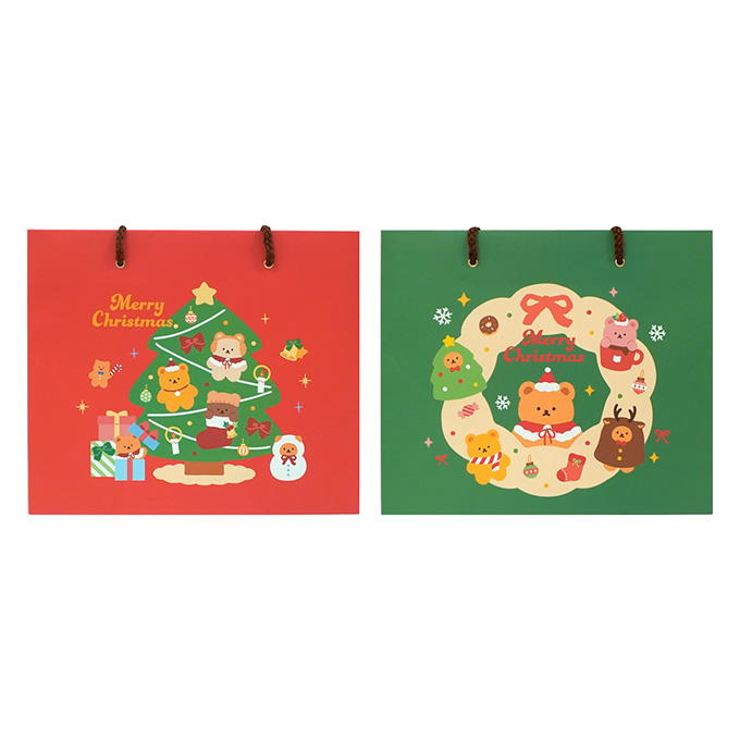 【まとめ買い】ペーパーバッグ ベアクリスマス柄 0936/316105