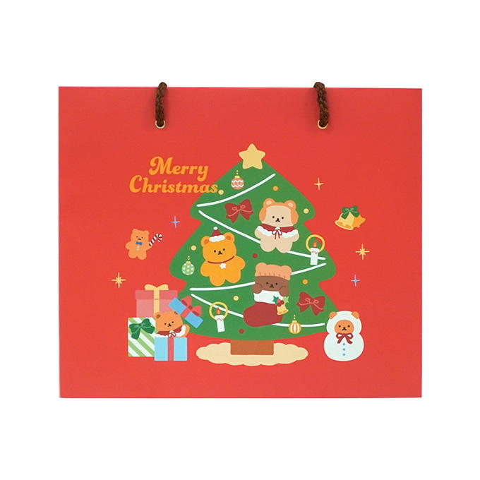 【まとめ買い】ペーパーバッグ ベアクリスマス柄 0936/316105