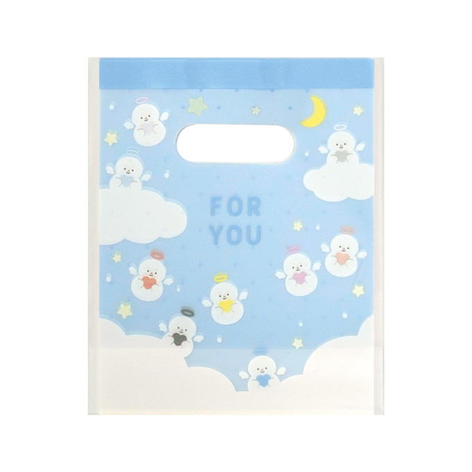 【まとめ買い】フロストハンドルバッグ 5枚雪だるま柄 0936/316108