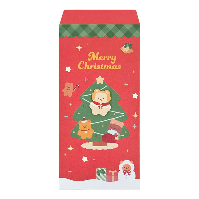 【まとめ買い】金封 4枚 ベアクリスマス柄 0936/316112