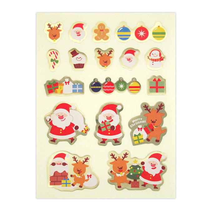 【まとめ買い】ホイルダイカットシール クリスマスパーティー CC 68片 0915/316128