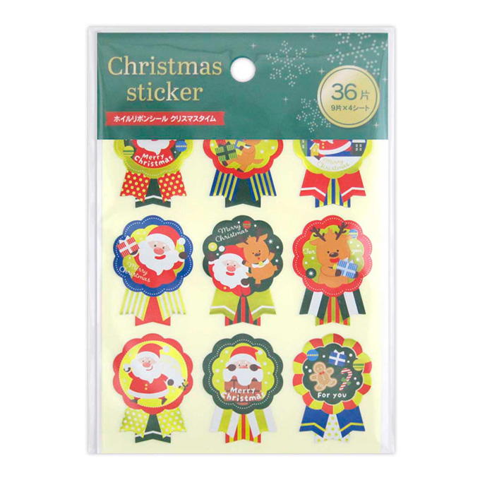 【まとめ買い】ホイルリボンシール クリスマスタイム CC 36片 0915/316129