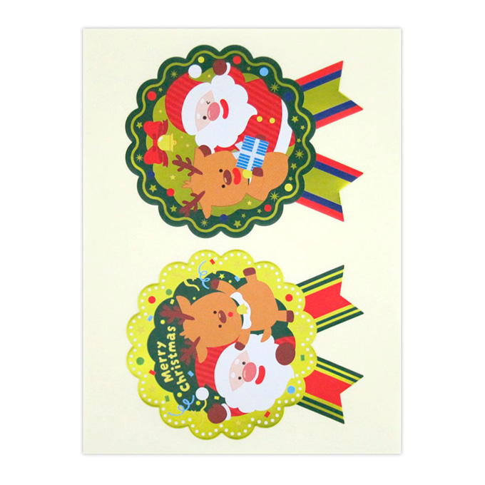 【まとめ買い】ホイルリボンシール クリスマスタイム CC 8片 0915/316130