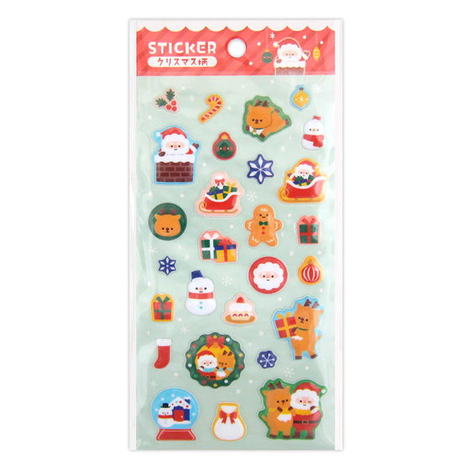 【まとめ買い】ステッカー ぷくぷく クリスマス柄 CC 0915/316138