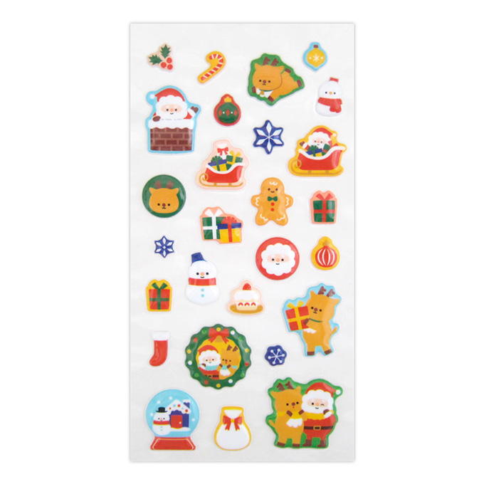 【まとめ買い】ステッカー ぷくぷく クリスマス柄 CC 0915/316138