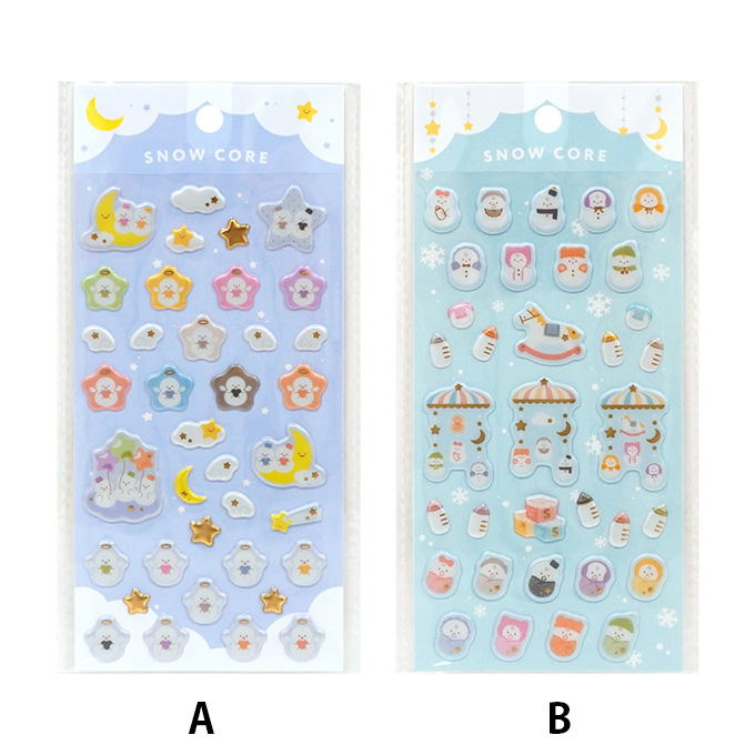 【まとめ買い】ぷっくりパールシール スノーコア柄 0936/316143