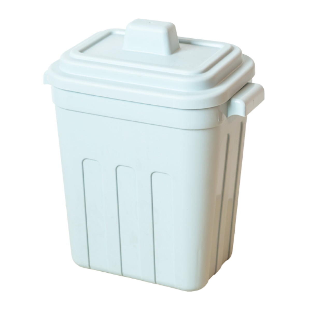 【まとめ買い】フタ付角ペール ライトブルー 0847/317510
